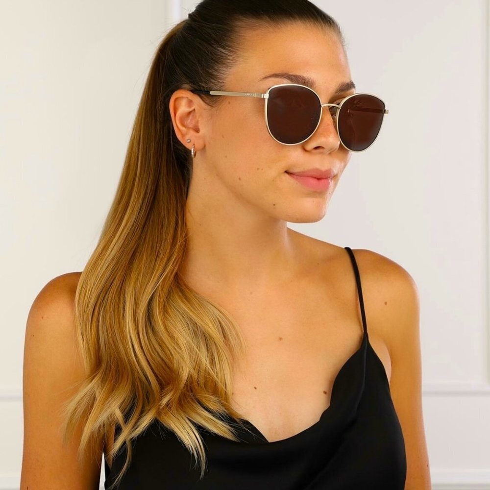 NWT Gucci GG0807SA-002 Gold Oversized 58mm Sunglasses - Picture 4 of 11